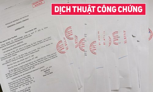 Dịch thuật, công chứng hồ sơ